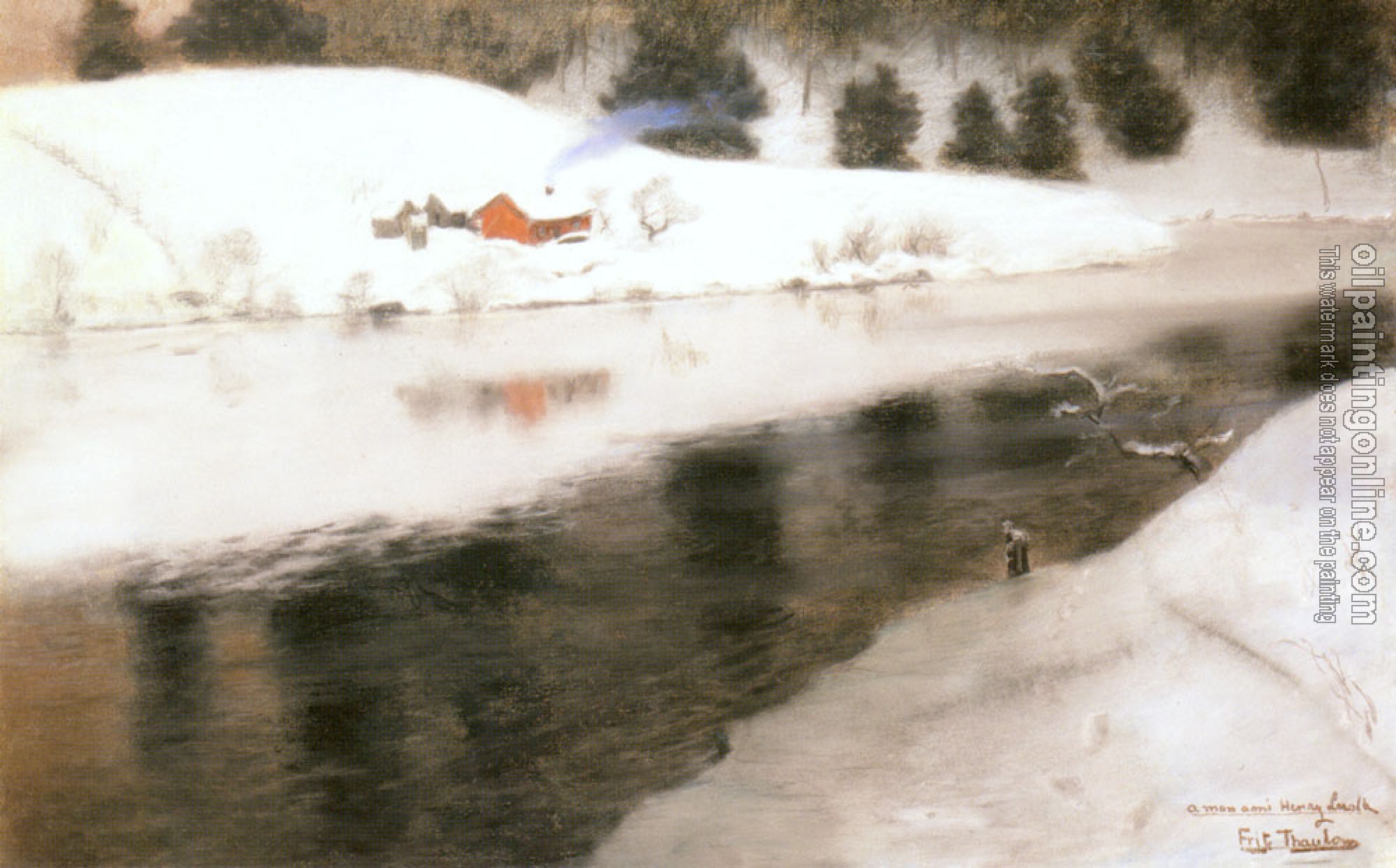 Thaulow, Frits - Winter at Simoa River